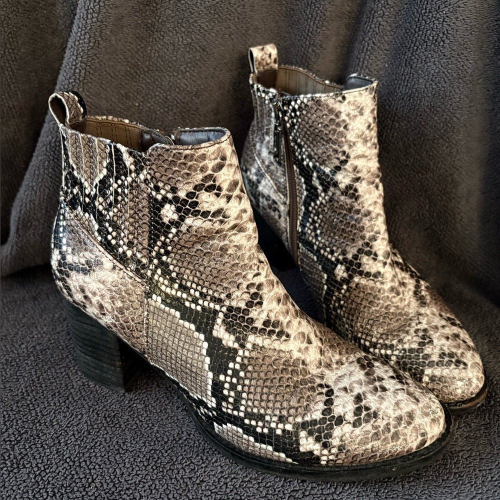 Blondo Elvina Waterproof Chelsea Ankle Boot In Snakeskin